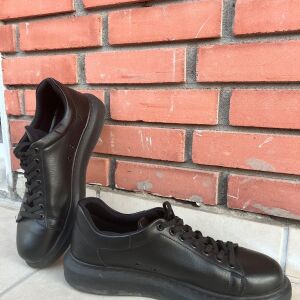 Ανδρικά παπούτσια δερματινι no43 χρώμα μαύρο