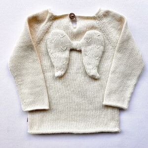 Oeuf NYC «Angel Sweater», βρεφικό πουλόβερ, 3-6 μηνών, 100% αλπακά