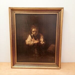 Πίνακας με θέμα 'Girl with a Broom, 1640' - Rembrandt van Rijn