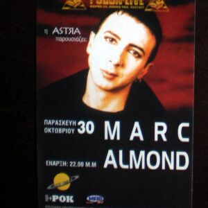 MARC ALMOND  Σπάνιο promotional flyer για τη συναυλία του στο ΡΟΔΟΝ στις 30.10.1998