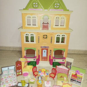 Mattel Doll House & furniture 2008 Fisher price loving family grand mansion