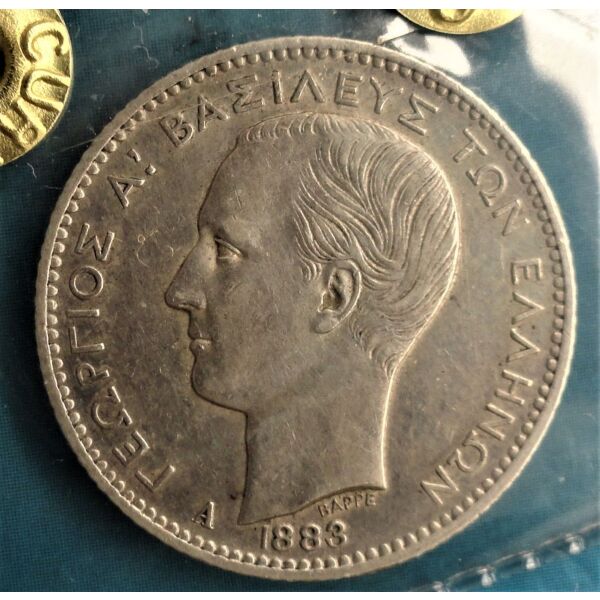 1 drachmi 1883  .georgios a! asimenio.