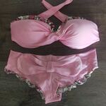 madame shoushou signature μαγιό, lollipop, ροζ, light pink bikini