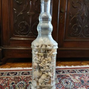 Διακοσμητικό μπουκάλι με κοχύλια (55 cm ύψος/13 cm πλάτος)