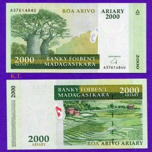 MADAGASCAR 2000 ARIARY ND 2008 UNC