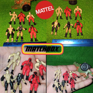 Mission Bravo 6 φιγούρες και ένα Κανόνι Matchbox Mattel 1998 mini Military Figures Soldiers RARE