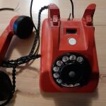 vintage τηλέφωνο κόκκινο PTT, δεκαετίας '60