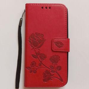 Θήκη κινητού κόκκινη με τριαντάφυλλο (Samsung galaxy j3 2016)