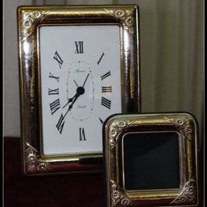 Επιτραπέζιο ρολόι από ασήμι 925 και κορνίζα