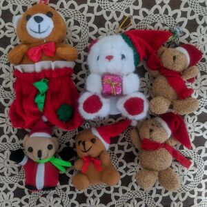 6 χριστουγεννιάτικα αρκουδάκια/μπρελοκ