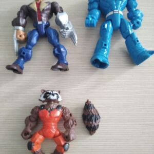 3 φιγούρες super hero mashers (Wolverine, Raccoon, Electro)