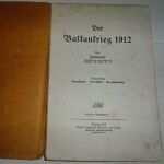 ΒΑΛΚΑΝΙΚΟΙ ΠΟΛΕΜΟΙ: Αυθεντική Γερμανική έκδοση του 1913 με πρωτότυπο αναδιπλούμενο χάρτη! "Der BALKANKRIEG 1912" Παλιό Βιβλίο ΣΠΑΝΙΟ!