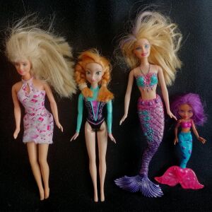 Κούκλες Barbie γοργόνες κ Anna Frozen.