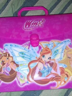 Winx Club A4 plastic folder briefcase with handle