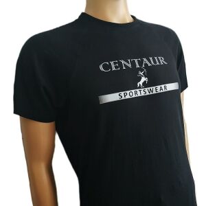 "The ONE" CENTAUR SPORTSWEAR T-Shirt ανδρικό κοντομανικο αθλητικό μπλουζάκι μαύρο Logo dtf