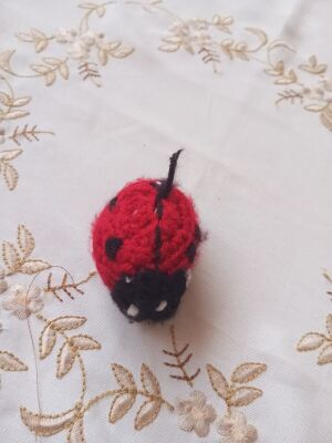 Crocheted ladybug toy