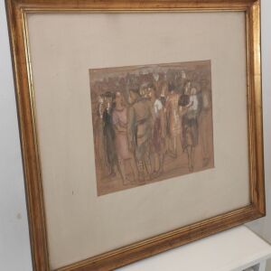 Πίνακας Έργο Τέχνης - Περ.Βυζάντιος - Αποχαιρετισμός 1940 - 0,24x0,27