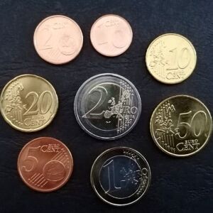EUROPEAN UNION GREECE 2002 EURO SET, 8 COINS UNC