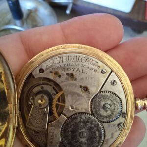 Αμερικανικό ρολόι τσέπης από χρυσό Κ14, παλιό vintage's, δουλεύει.