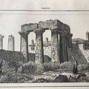 1828 Κόρινθος χαλκογραφία
