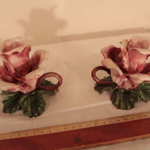 Πορσελάνινα Κηροπήγια τριαντάφυλλα στυλ Capodimonte