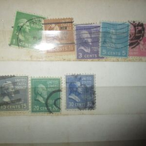 ΗΠΑ 1938-39 Presidential issue 8 γραμματοσημα