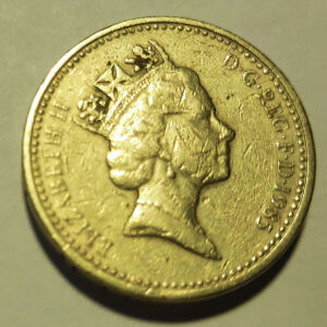 3 Βρεττανικά νομίσματα με την Ελισάβετ ετών 1975 έως 1994