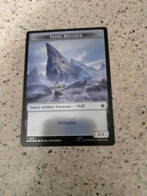 Magic the Gathering Bear Token Stone Boulder foil καινούργιο