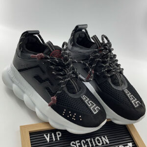 Versace Chain Reaction Suede Trim Sneakers