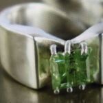 πωλείτε από συλλέκτη ορυκτών πολύτιμων λίθων ασημένιο δαχτυλίδι 925 με πανέμορφο πράσινο διαμάντι 2,15 ct HPHT με το πιστοποιητικό του.