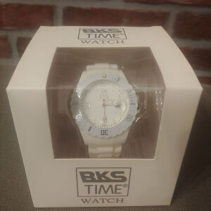 Καινούριο λευκό ρολόι χειρός BKS TIME