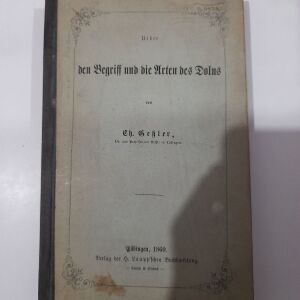 Den Begrit und die Arten des dolus Παλαιό γερμανικό βιβλίο έκδοση 1860