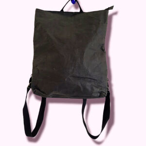 Τσάντα backpack ανθρακί με εφέ υφάσματος χαρτιού!