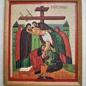 Αυθεντικός πίνακας ζωγραφικής ελαιογραφία θρησκευτικό έργο τέχνης εικόνα αποκαθήλωση