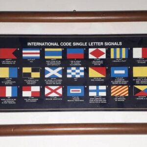 Κάδρο με Διεθνή Κώδικα - Αλφάβητο Ναυσιπλοΐας με θαλάσσιες σημαίες γραμμάτων. International code single letter signals