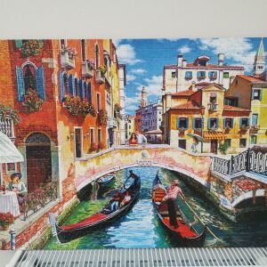 Vintage κάδρο έτοιμο puzzle - Romantic evening in Venice