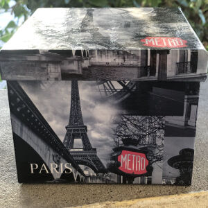 Συσκευασιες δώρων Κουτιά Χάρτινα Τετράγωνα Παρίσι Σετ 5 τμχ