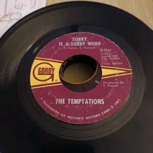 45 rpm δίσκος βινυλίου The temptations sorry is a sorry word