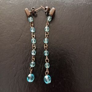 Σκουλαρίκια με γαλάζιες πέτρες