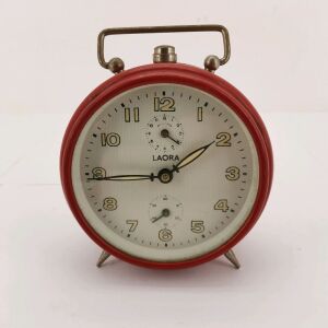 Κουρδιστό ρολόι στρογγυλό ξυπνητήρι Εποχής 1960